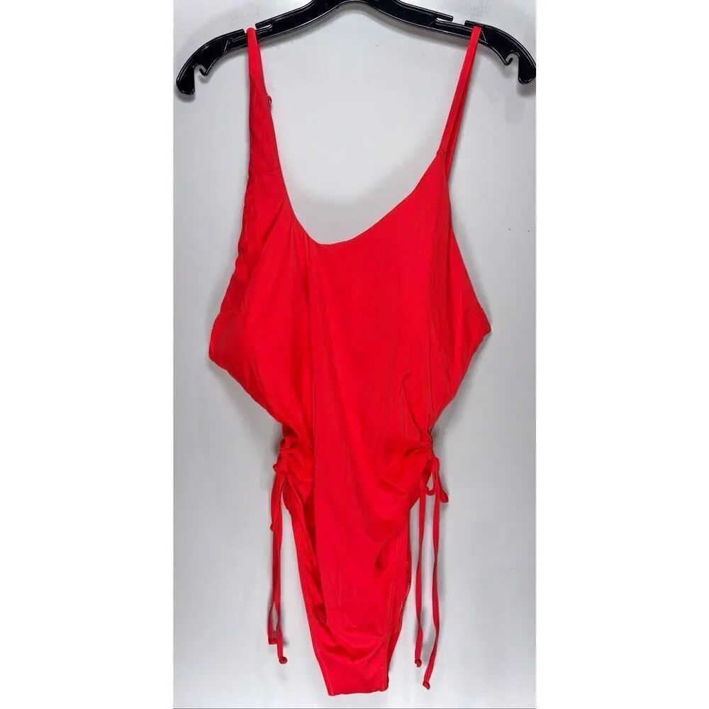 Fashion Nova orange one piece bathing suit size 3xl